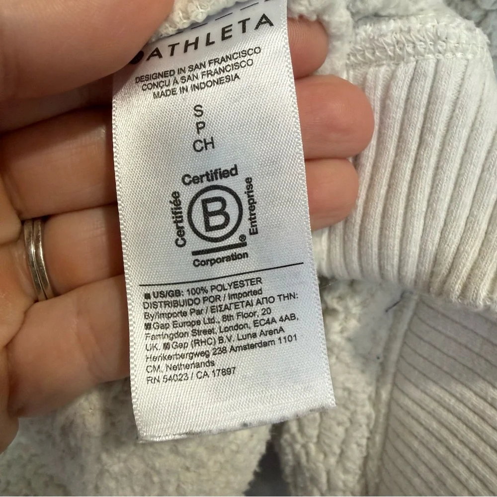 Athleta Cream‎ Sherpa Jacket Size Small